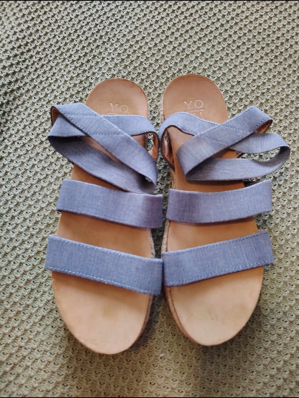 Vintage Blue Multi-Strap Women's Sandals